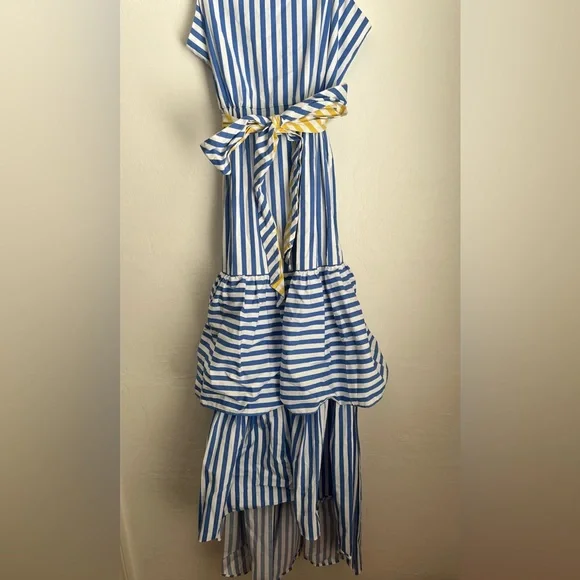 BCBGMaxAzria Blue and White Striped Dress - Picture 2 of 6